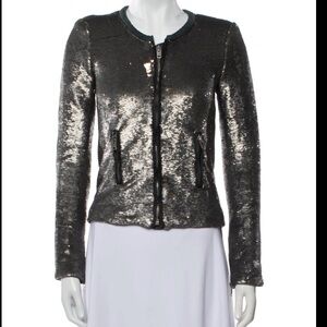 IRO Metallic Sequin Blazer - Silver